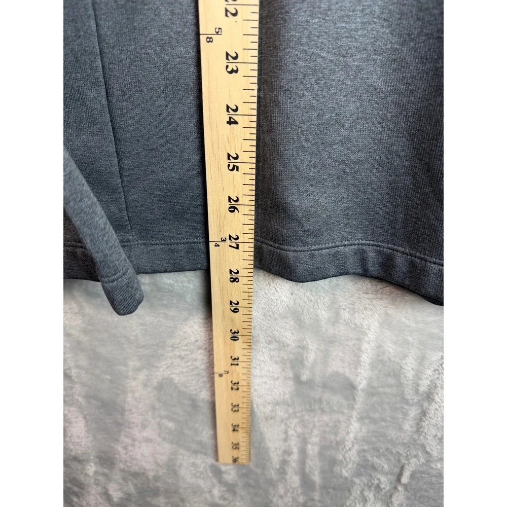 THE NORTH FACE Pullover Men XL Gray Orange Quarter Zip Fleece Chest Pocket